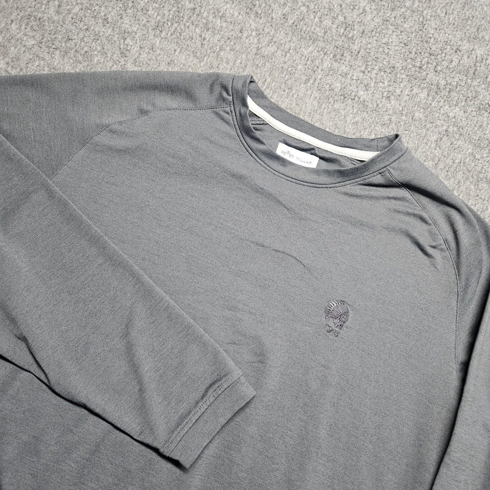 Peter Millar Pullover Men Large Gray Crown Sport Performance Top MF21EK43